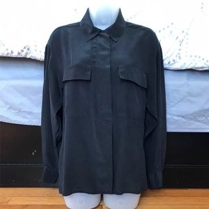 Classiques Black 100% Silk Blouse